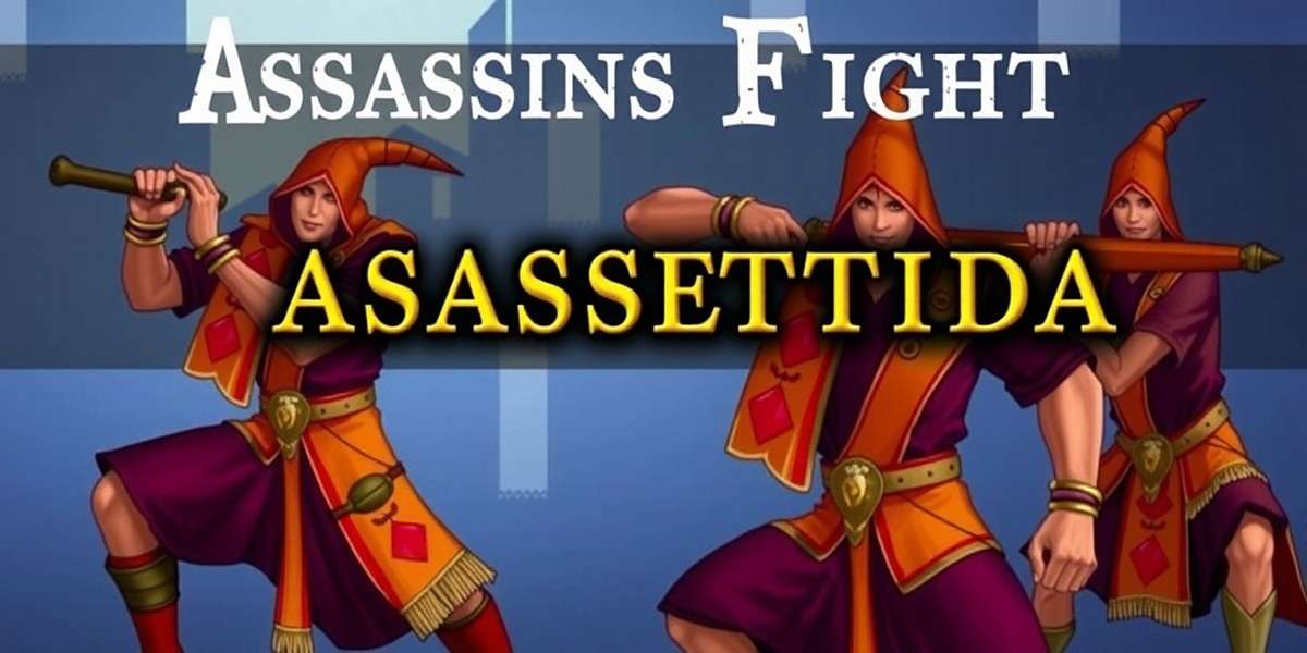 Asafoetida Assassins Fight Official Cover Art Asafoetida Assassins Fight game cover showing stealthy assassins in traditional Indian attire with asafoetida pouches